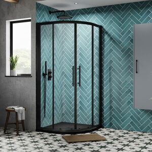 Hudson Reed - Apex Black Quadrant Shower Enclosure 1000mm x 1000mm - 8mm Glass Hudson Reed - Apex Black Quadrant Shower Enclosure 1000mm x 1000mm - 8mm Glass