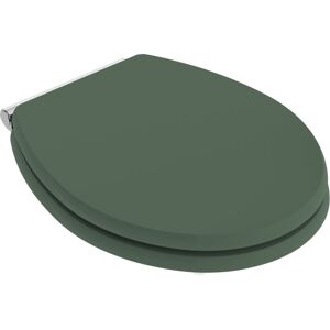 Hudson Reed - Carlton Soft Close Toilet Seat Chrome Hinges - Hunter Green Hudson Reed - Carlton Soft Close Toilet Seat Chrome Hinges - Hunter Green