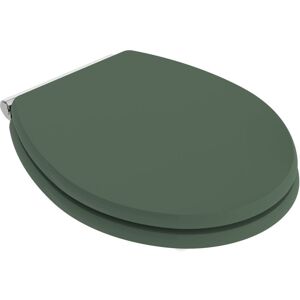 Hudson Reed - Carlton Soft Close Toilet Seat Chrome Hinges - Hunter Green Hudson Reed - Carlton Soft Close Toilet Seat Chrome Hinges - Hunter Green