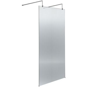 Hudson Reed - Fluted Wet Room Screen with Support Arm and Feet 900mm Wide - 8mm Glass Hudson Reed - Fluted Wet Room Screen with Support Arm and Feet 900mm Wide - 8mm Glass