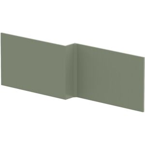 Hudson Reed - Nuie Satin Green 1700mm l Shaped Shower Bath Front Panel - NMP835 Hudson Reed - Nuie Satin Green 1700mm l Shaped Shower Bath Front Panel - NMP835