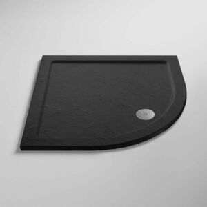 Pearlstone Grey Slate Effect Quadrant Shower Tray 900mm x 900mm - Nuie Pearlstone Grey Slate Effect Quadrant Shower Tray 900mm x 900mm - Nuie