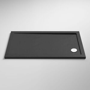 Nuie - Pearlstone Grey Slate Effect Rectangular Shower Tray 1200mm x 700mm Nuie - Pearlstone Grey Slate Effect Rectangular Shower Tray 1200mm x 700mm