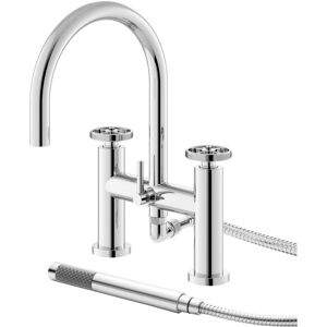 Hudson Reed Revolution Industrial Chrome Bath Shower Mixer Tap - TIW354 Hudson Reed Revolution Industrial Chrome Bath Shower Mixer Tap - TIW354