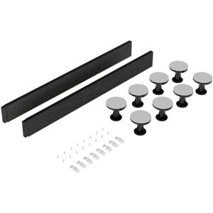 HUDSON REED Nuie Slate Grey Leg and Plinth Kit for up to 1000mm x 1000mm Square and Rectangular Shower Trays - LEG2S HUDSON REED Nuie Slate Grey Leg and Plinth Kit for up to 1000mm x 1000mm Square and Rectangular Shower Trays - LEG2S