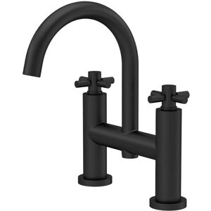 Hudson Reed - Tec Crosshead Bath Filler Tap Pillar Mounted - Matt Black Hudson Reed - Tec Crosshead Bath Filler Tap Pillar Mounted - Matt Black
