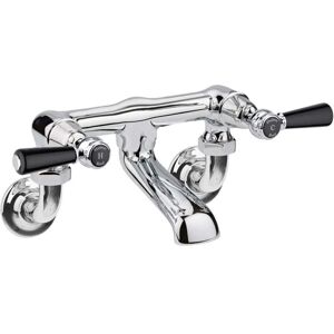 Hudson Reed - Black Topaz Wall Mounted Lever Bath Filler Tap - Chrome Hudson Reed - Black Topaz Wall Mounted Lever Bath Filler Tap - Chrome
