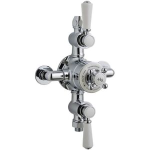 Hudson Reed - Topaz Exposed Triple Handle Shower Valve - Chrome Hudson Reed - Topaz Exposed Triple Handle Shower Valve - Chrome