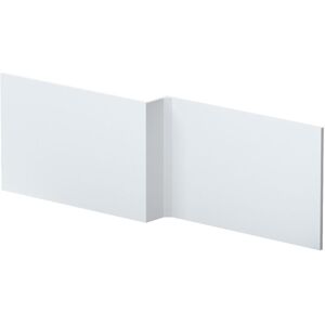 Hudson Reed - Nuie Satin White 1700mm l Shaped Shower Bath Front Panel - MOF173 Hudson Reed - Nuie Satin White 1700mm l Shaped Shower Bath Front Panel - MOF173