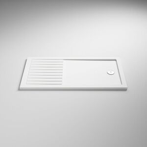 Nuie - Pearlstone White Rectangular Walk-In Shower Tray 1400mm x 800mm Nuie - Pearlstone White Rectangular Walk-In Shower Tray 1400mm x 800mm