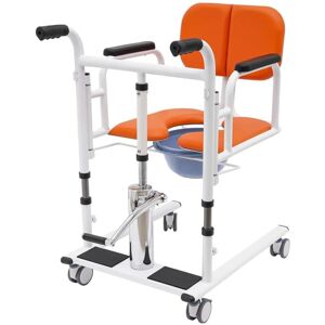 CNCEST Hydraulic Patient Lift for Home, Shower Chair, Portable Transport Wheelchair, w/180° Split Seat and Potty, Dining Table, Toilets Seat Transfer Aid CNCEST Hydraulic Patient Lift for Home, Shower Chair, Portable Transport Wheelchair, w/180° Split Seat and Potty, Dining Table, Toilets Seat Transfer Aid