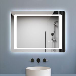 BIUBIUBATH LED Illuminated Bathroom Mirror with Light and Demister 800 x 600 mm DualTouch Sensor Control BIUBIUBATH LED Illuminated Bathroom Mirror with Light and Demister 800 x 600 mm DualTouch Sensor Control