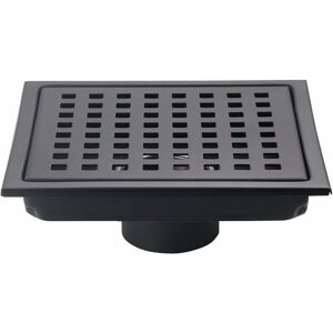 Ymyny - Inch square shower floor drain, matte black grate with removable cover, SUS304 stainless steel Ymyny - Inch square shower floor drain, matte black grate with removable cover, SUS304 stainless steel