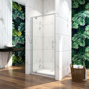 Framed Pivot Shower Door Enclosure 760x1850mm Screen with 760x760mm Stone Tray Free Waste - Acezanble Framed Pivot Shower Door Enclosure 760x1850mm Screen with 760x760mm Stone Tray Free Waste - Acezanble