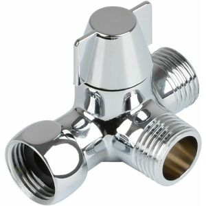 Trimec - Inverseur à 3 voies Commutateur de vanne pour douche, laiton massif, filetage (12.7 mm), chrome poli (PV8) Trimec - Inverseur à 3 voies Commutateur de vanne pour douche, laiton massif, filetage (12.7 mm), chrome poli (PV8)
