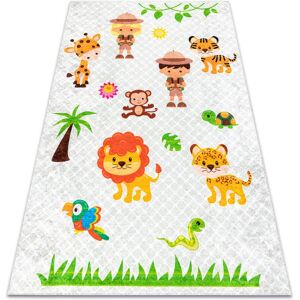 Rugsx - junior 52104.801 washing carpet Safaris, animals for children anti-slip - grey multicolour 80x150 cm Rugsx - junior 52104.801 washing carpet Safaris, animals for children anti-slip - grey multicolour 80x150 cm