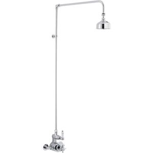Balterley - Traditional Twin Exposed Thermostatic Shower Valve & Rigid Riser Kit - Chrome Balterley - Traditional Twin Exposed Thermostatic Shower Valve & Rigid Riser Kit - Chrome