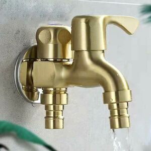 Dewdat - Kitchen Faucet Extended Version of Double Outlet Faucet, Retro Brass Faucet Antique Copper Faucet Bathroom Mop Faucet Washing Machine Faucet Dewdat - Kitchen Faucet Extended Version of Double Outlet Faucet, Retro Brass Faucet Antique Copper Faucet Bathroom Mop Faucet Washing Machine Faucet