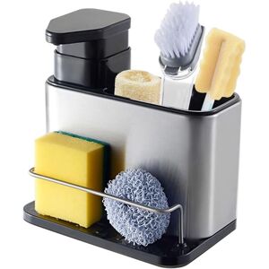 TINOR Kitchen Sink Organizer, Dishwashing Liquid Dispenser with Sponge Holder and Brush Holder, Stainless Steel Kitchen Sink Sponge Holder, Multifunctional TINOR Kitchen Sink Organizer, Dishwashing Liquid Dispenser with Sponge Holder and Brush Holder, Stainless Steel Kitchen Sink Sponge Holder, Multifunctional