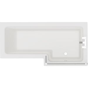 Wholesale Domestic - Loire 1700mm Right Hand l Shaped Shower Bath with Bath Screen and Front Bath Panel Wholesale Domestic - Loire 1700mm Right Hand l Shaped Shower Bath with Bath Screen and Front Bath Panel