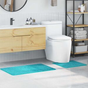 Bath Mat 2 pcs Turquoise 50 x 50 cm Polypropylene Vidaxl Bath Mat 2 pcs Turquoise 50 x 50 cm Polypropylene Vidaxl