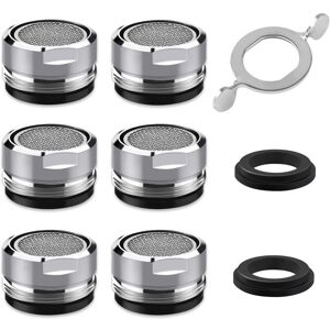 Ikodm - M24 Faucet Aerator, 6 Pieces Water Saving Faucet Aerator with Stainless Steel and abs Filter, Include 6 Gaskets and 1 Chrome Aerator Wrench Ikodm - M24 Faucet Aerator, 6 Pieces Water Saving Faucet Aerator with Stainless Steel and abs Filter, Include 6 Gaskets and 1 Chrome Aerator Wrench