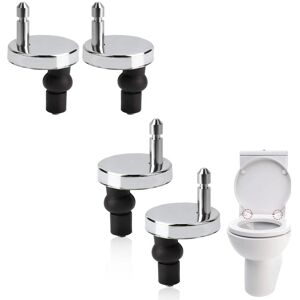 CSPARKV Set of 4 universal toilet seat brackets for toilet seats - Compatible with most standard toilet seats with automatic lowering system - Easy to install CSPARKV Set of 4 universal toilet seat brackets for toilet seats - Compatible with most standard toilet seats with automatic lowering system - Easy to install