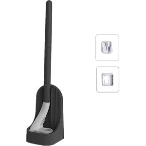MEMKEY Manyao Silicone Toilet Brush, Wall Mounted Toilet Brush, Silicone Toilet Brush, Toilet Brush with Quick Dry Holder for Bathroom wc (Black) MEMKEY Manyao Silicone Toilet Brush, Wall Mounted Toilet Brush, Silicone Toilet Brush, Toilet Brush with Quick Dry Holder for Bathroom wc (Black)