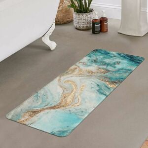 Fuhuida Trading - Marble Bathroom Rugs Luxury Turquoise Long Bath Mats Ultra Soft Microfiber Bath Mat Washable Non Slip Velvet Area Rugs For Bathroom Fuhuida Trading - Marble Bathroom Rugs Luxury Turquoise Long Bath Mats Ultra Soft Microfiber Bath Mat Washable Non Slip Velvet Area Rugs For Bathroom
