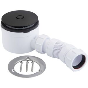 MCALPINE Matt Black Brass Shower Trap & Flex Adaptor - Efficient Drainage MCALPINE Matt Black Brass Shower Trap & Flex Adaptor - Efficient Drainage