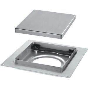 Mcalpine - tile-plain-b 150mm Square Stainless Steel Tile Drain for use with 50mm Water Seal trap body Mcalpine - tile-plain-b 150mm Square Stainless Steel Tile Drain for use with 50mm Water Seal trap body
