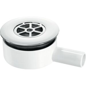 McAlpine UPSW-3-22MM Pumped Shower Waste Outlet: 70mm Chrome Plated Brass Flange with Top Access x 22mm Plain Tail Outlet McAlpine UPSW-3-22MM Pumped Shower Waste Outlet: 70mm Chrome Plated Brass Flange with Top Access x 22mm Plain Tail Outlet