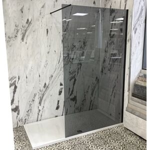 Merlyn Black Walk In Shower Screen Frameless Tinted Glass Wetroom 900mm Merlyn Black Walk In Shower Screen Frameless Tinted Glass Wetroom 900mm