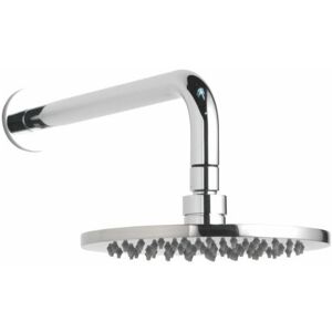 Milano - Mirage - Modern 200mm Round Fixed Rainfall Shower Head with Wall Mounted Arm - Chrome Milano - Mirage - Modern 200mm Round Fixed Rainfall Shower Head with Wall Mounted Arm - Chrome