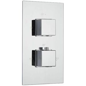 Milano - Arvo - Modern 1 Outlet Twin Thermostatic Concealed Mixer Shower Valve - Chrome Milano - Arvo - Modern 1 Outlet Twin Thermostatic Concealed Mixer Shower Valve - Chrome