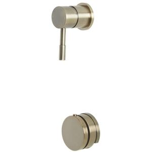 Milano - Clarus - Modern 1 Outlet Manual Mixer Shower Valve with Overflow Bath Filler Tap and Pop Up Click Clack Waste - Brushed Brass Milano - Clarus - Modern 1 Outlet Manual Mixer Shower Valve with Overflow Bath Filler Tap and Pop Up Click Clack Waste - Brushed Brass