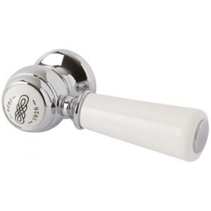 Elizabeth - Traditional Bathroom Toilet wc Cistern Flush Lever with Ceramic Handle - Chrome & White - Milano Elizabeth - Traditional Bathroom Toilet wc Cistern Flush Lever with Ceramic Handle - Chrome & White - Milano