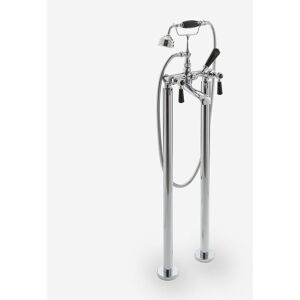 Milano Elizabeth Freestanding Bath Shower Mixer Tap - Chrome & Black (Lever Handles) Milano Elizabeth Freestanding Bath Shower Mixer Tap - Chrome & Black (Lever Handles)