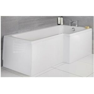Milano - Elswick - White Modern 1700mm x 850mm Right Hand Square Bathroom Shower Bath - Bath Only Milano - Elswick - White Modern 1700mm x 850mm Right Hand Square Bathroom Shower Bath - Bath Only