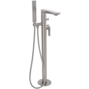 Milano - Hunston - Modern Freestanding Bath Shower Mixer Tap with Hand Shower Handset - Brushed Nickel Milano - Hunston - Modern Freestanding Bath Shower Mixer Tap with Hand Shower Handset - Brushed Nickel