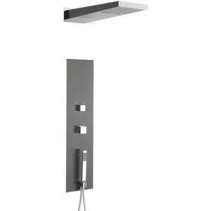 Milano - Ryuku - Modern Concealed Thermostatic Shower Tower Panel with Rainfall Shower Head Body Jets Hand Shower Handset and Waterblade Function Milano - Ryuku - Modern Concealed Thermostatic Shower Tower Panel with Rainfall Shower Head Body Jets Hand Shower Handset and Waterblade Function