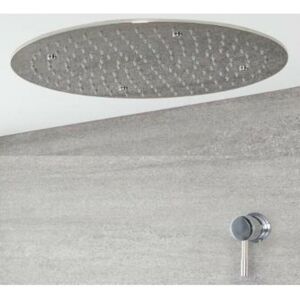 Mirage - Modern 1 Outlet Manual Mixer Shower Valve with 400mm Round Ceiling Mounted Recessed Rainfall Shower Head - Chrome - Milano Mirage - Modern 1 Outlet Manual Mixer Shower Valve with 400mm Round Ceiling Mounted Recessed Rainfall Shower Head - Chrome - Milano