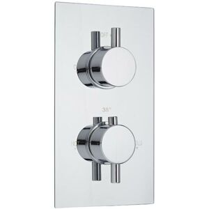 Milano - Mirage – Modern 1 Outlet Twin Thermostatic Concealed Mixer Shower Valve - Chrome Milano - Mirage – Modern 1 Outlet Twin Thermostatic Concealed Mixer Shower Valve - Chrome