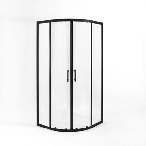 HUDSON REED Nero - Black Reversible Quadrant Shower Enclosure - 800mm x 800mm - Milano HUDSON REED Nero - Black Reversible Quadrant Shower Enclosure - 800mm x 800mm - Milano