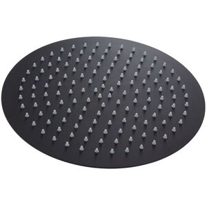 Milano - Nero - Modern 300mm Round Rainfall Shower Head - Black Milano - Nero - Modern 300mm Round Rainfall Shower Head - Black