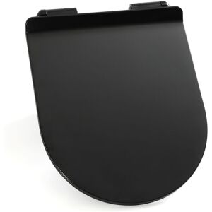 Milano Nero Black Top Fix Quick Release Soft Close Toilet WC Seat - 360mm x 445mm Milano Nero Black Top Fix Quick Release Soft Close Toilet WC Seat - 360mm x 445mm