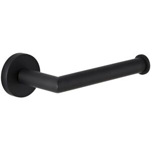 Nero - Modern Round Wall Mounted Bathroom Toilet Roll Holder - Black - Milano Nero - Modern Round Wall Mounted Bathroom Toilet Roll Holder - Black - Milano