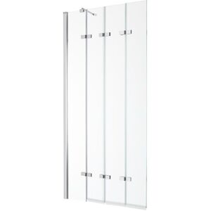 Milano - Portland - 1400mm x 800mm Bathroom Bath Shower Glass Screen with Chrome Profile - Folding Screen Milano - Portland - 1400mm x 800mm Bathroom Bath Shower Glass Screen with Chrome Profile - Folding Screen