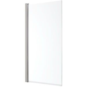 Milano - Portland - 1400mm x 800mm Bathroom Bath Shower Glass Screen with Chrome Profile - Square Top Screen Milano - Portland - 1400mm x 800mm Bathroom Bath Shower Glass Screen with Chrome Profile - Square Top Screen
