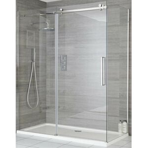 Milano Portland 1500mm Chrome Reversible Wet Room Frameless Shower Enclosure Sliding Door - With 900mm Side Panel Milano Portland 1500mm Chrome Reversible Wet Room Frameless Shower Enclosure Sliding Door - With 900mm Side Panel
